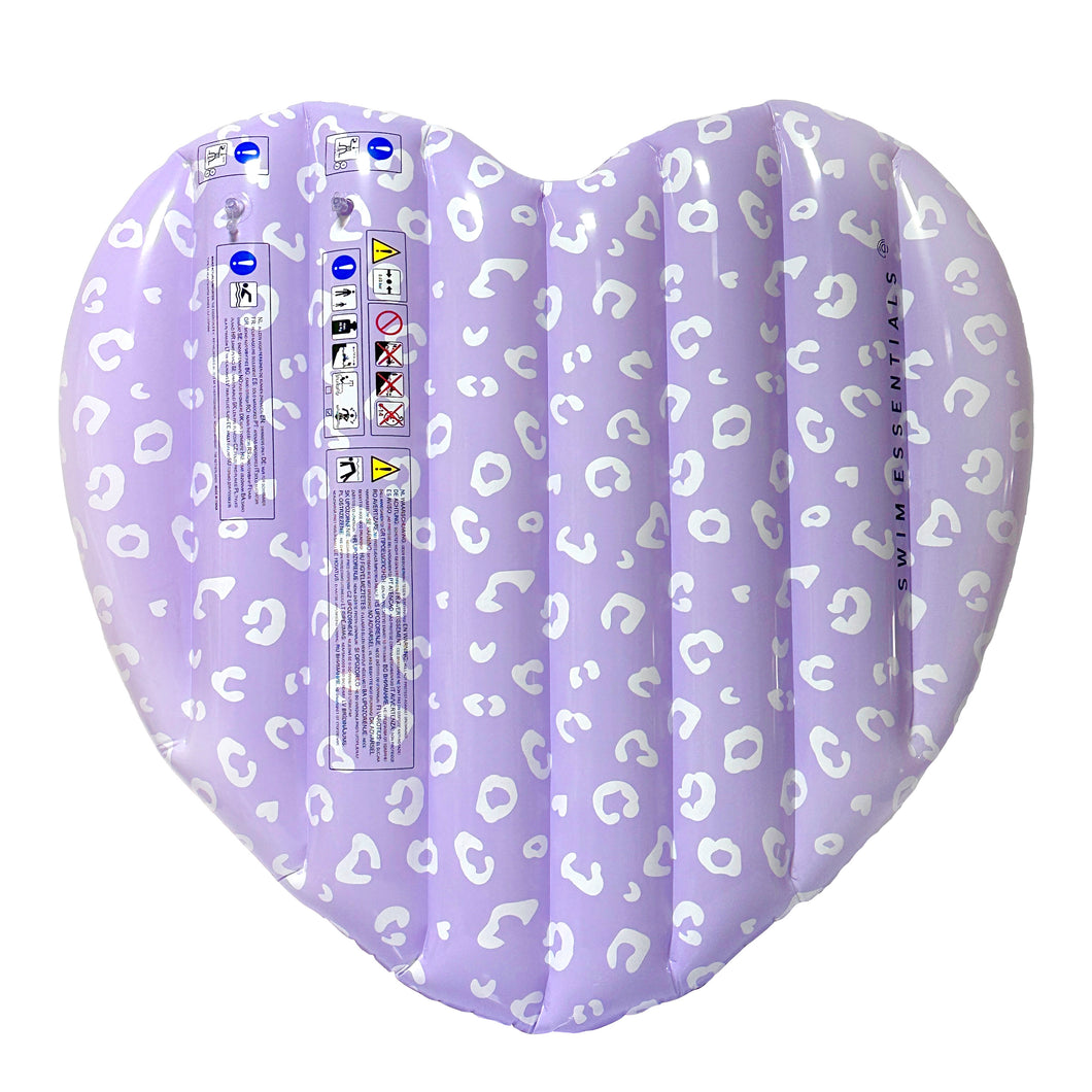 Lila Leopard Heart shape Float 150cm- By Swim Essentials