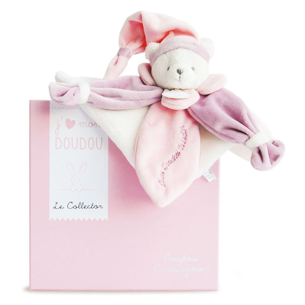 Comforter bear pink 24 cm by Doudou et Compagnie