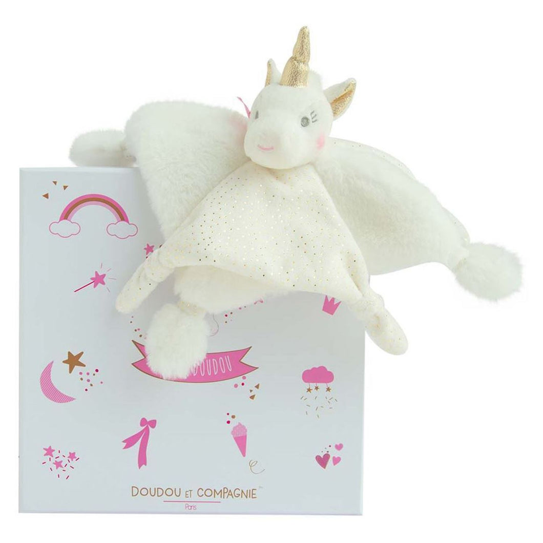 Unicorn Lucie gold comforter 22 cm by Doudou et Compagnie
