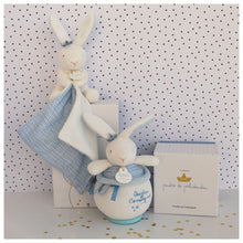 Load image into Gallery viewer, Sailor bunny comforting toy 10 cm blue by Doudou et Compagnie
