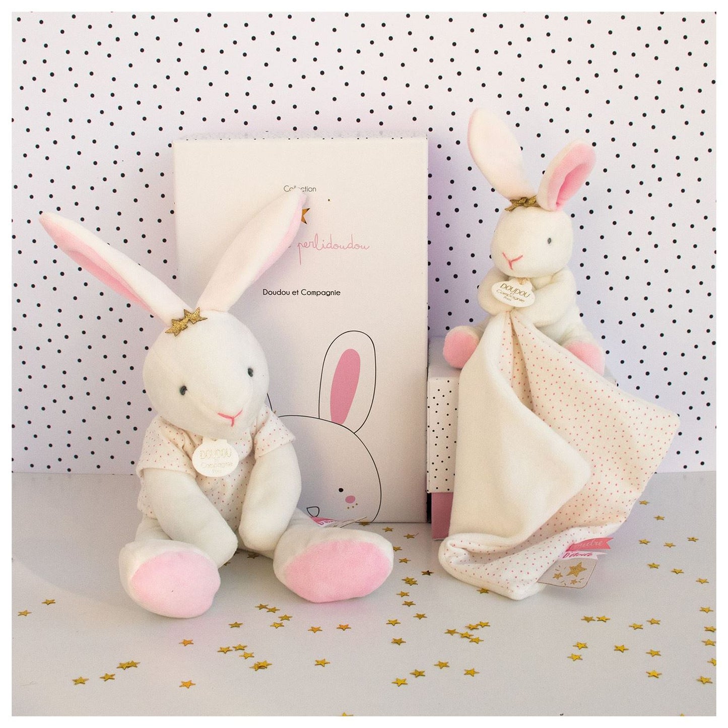 Star bunny  25 cm pink by Doudou et Compagnie