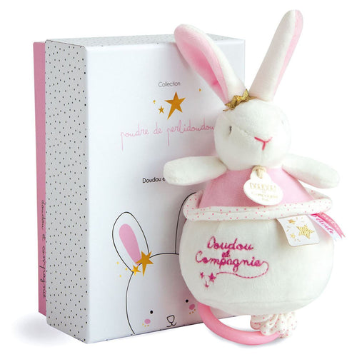 Star bunny music toy pink 14 cm by Doudou et Compagnie