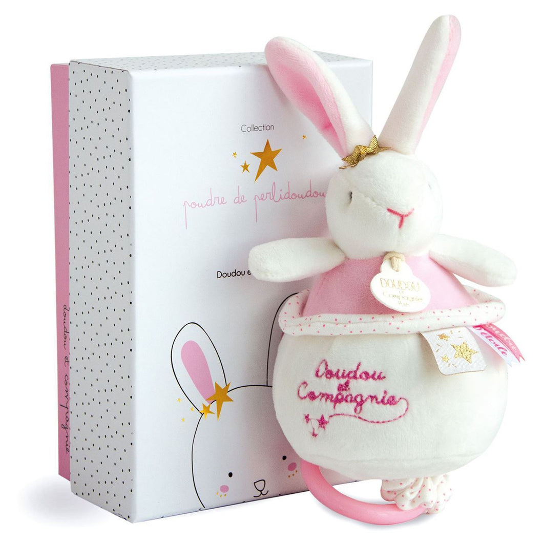 Star bunny music toy pink 14 cm by Doudou et Compagnie