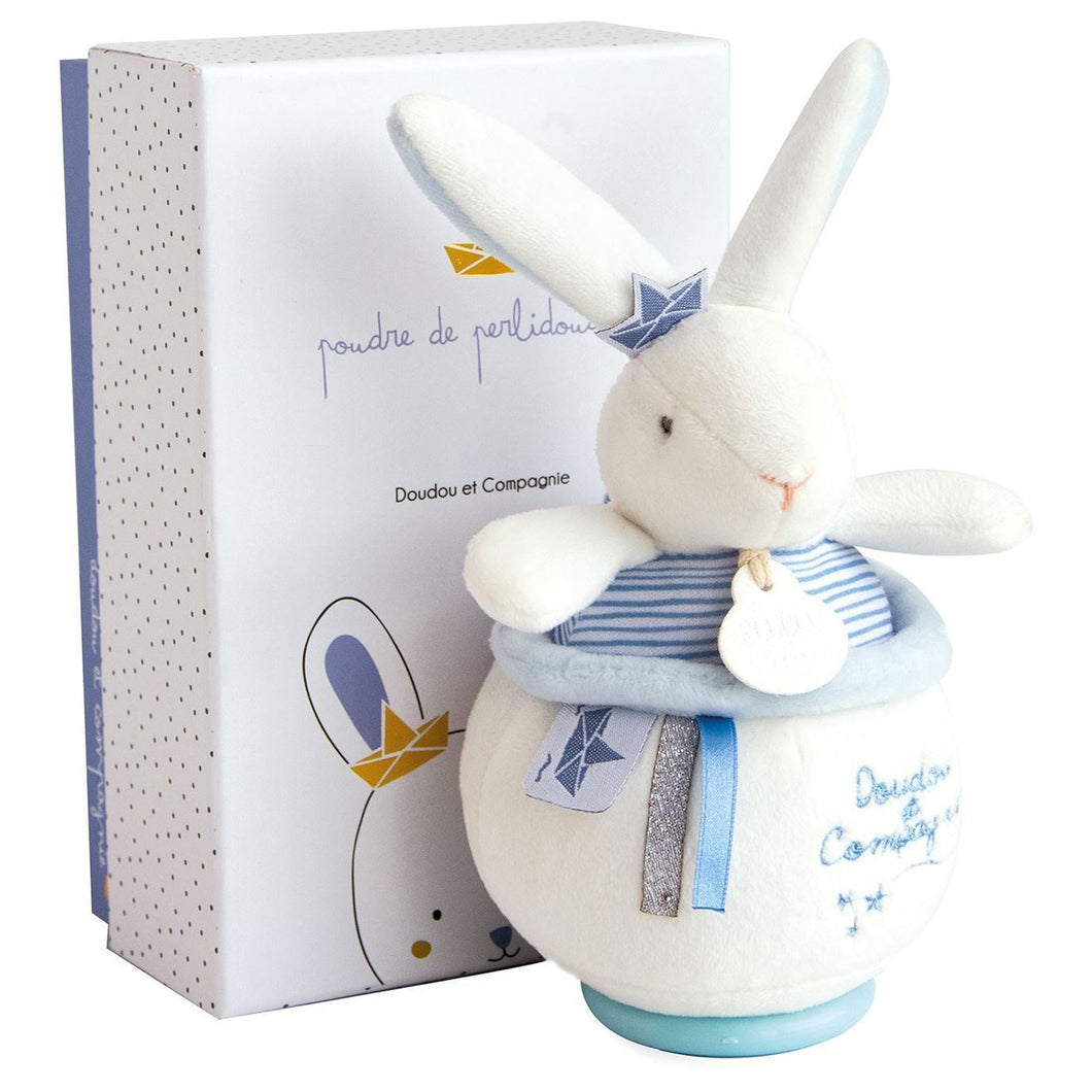 Sailor bunny music toy blue 14 cm by Doudou et Compagnie
