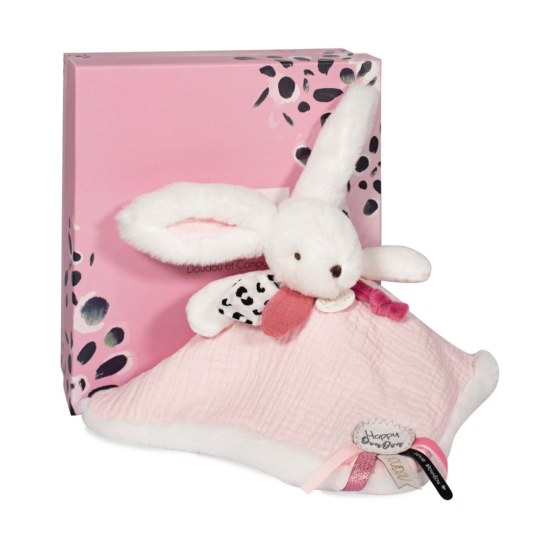 HAPPY BLUSH bunny comforter 25 cm pink by Doudou et Compagnie