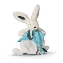 Load image into Gallery viewer, HAPPY POP bunny comforter 25 cm blue by Doudou et Compagnie
