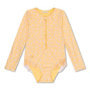 Florish Yellow - Swimsuit Girls Long Sleeves by Swim Essentials