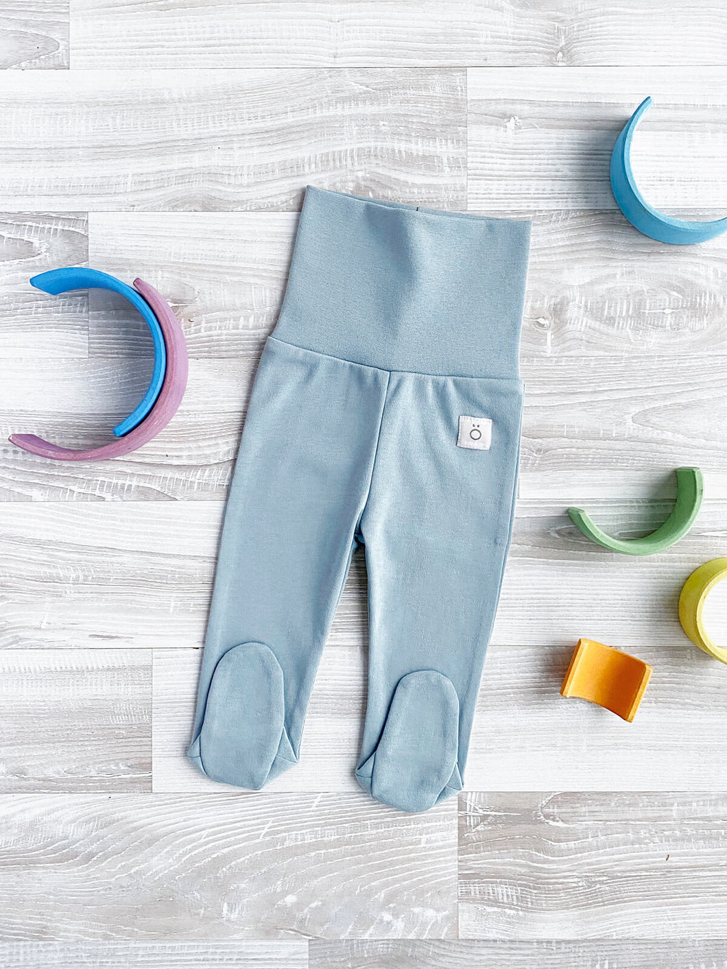 Footed Pants Baby blue by MJÖLK