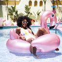Rose Gold Flamingo - Ride-On Float - 150 cm by Swim Essentials