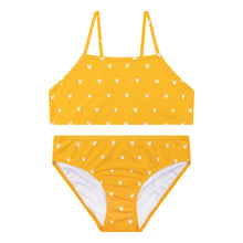 Load image into Gallery viewer, Orange heart print Bikini swimsuit by Swim Essentials
