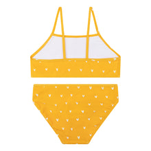 Load image into Gallery viewer, Orange heart print Bikini swimsuit by Swim Essentials
