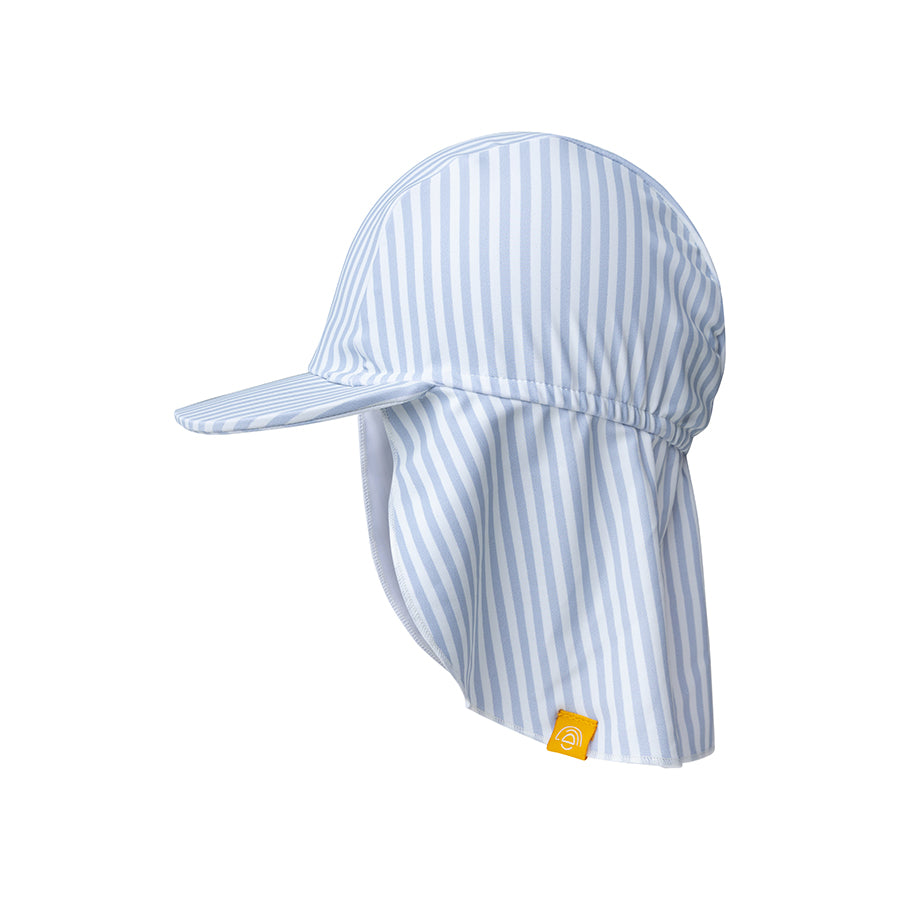 Blue White Striped Sun Swim Hat by Swim Essentials