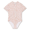 Beige Leopard - Swimsuit Girls Short Sleeves by Swim Essentials