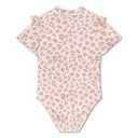 Beige Leopard - Swimsuit Girls Short Sleeves by Swim Essentials
