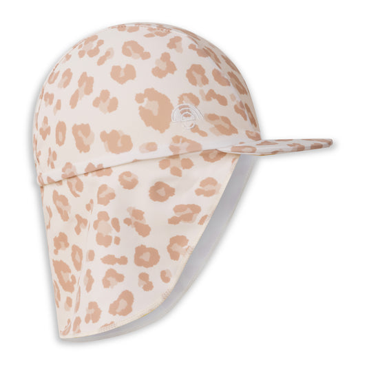 Beige Leopard Baby Sun Swim Hat by Swim Essentials