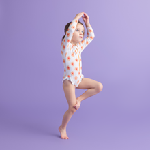 Load image into Gallery viewer, Flower Hearts print Swimsuit girl long sleeves by Swim Essentials
