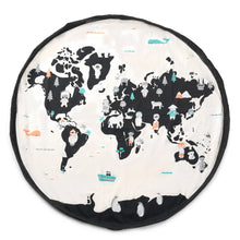 Load image into Gallery viewer, Playmat and Storage Bag – world map by Play and Go
