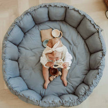 Load image into Gallery viewer, Bloom Organic Playmat and Storage Bag - Dusty Blue by Play and Go
