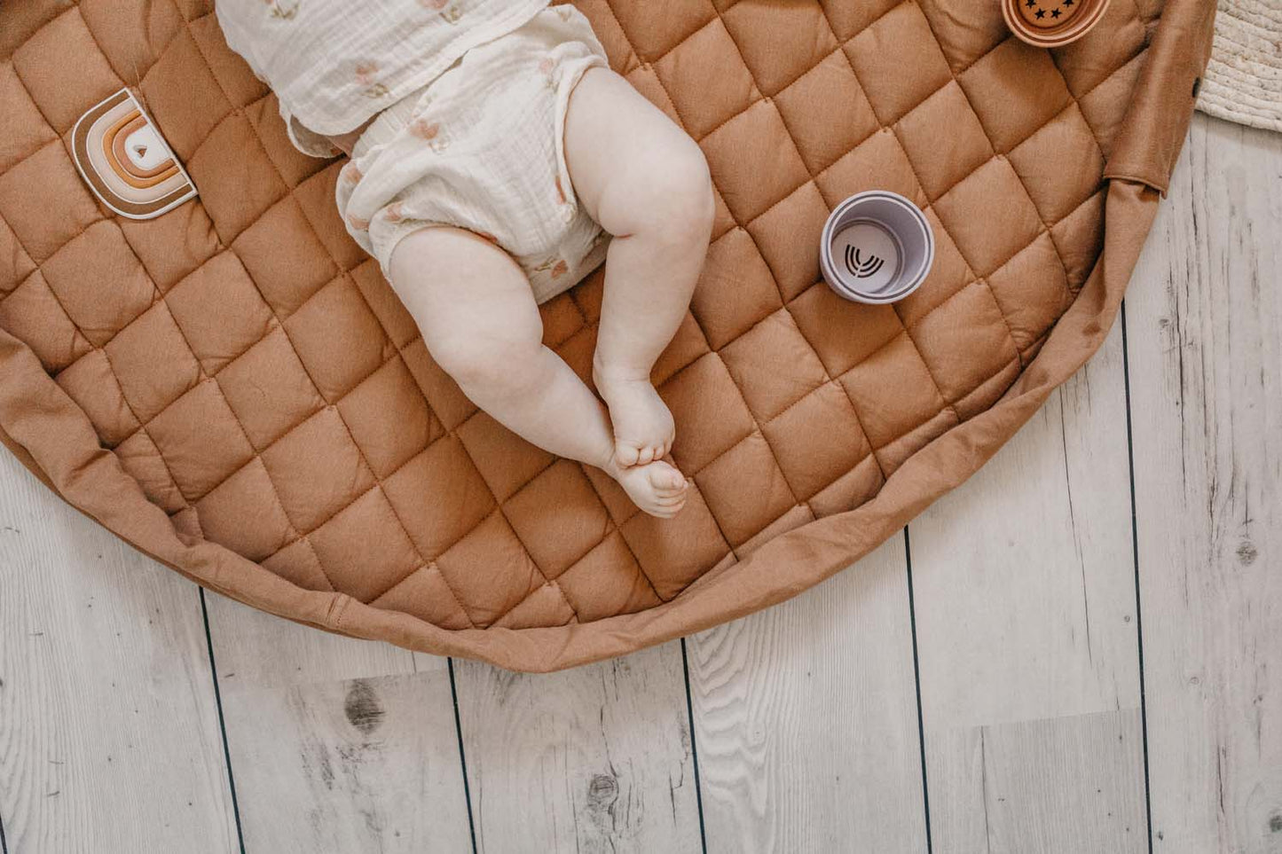Organic Soft Baby Play Mat and Storage Bag – Tawny Brown by Play and Go