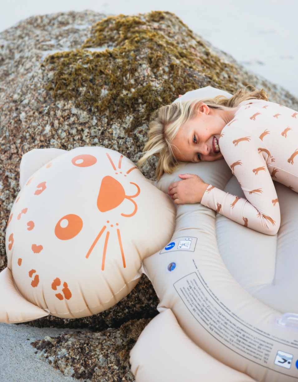 Brown Leopard Animal Lie-on Float by Swim Essentials