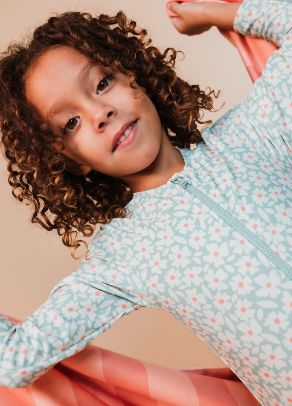 Florish Green Swimsuit girl long sleeves by Swim Essentials