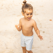 Load image into Gallery viewer, Light blue striped swim shorts by Swim Essentials
