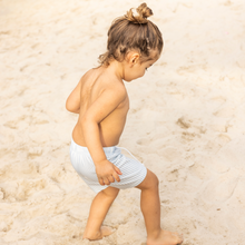 Load image into Gallery viewer, Light blue striped swim shorts by Swim Essentials
