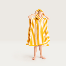 Load image into Gallery viewer, Yellow Striped Print  Poncho 65 x 65 cm by Swim Essentials
