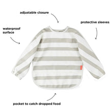 Load image into Gallery viewer, Sleeved pocket bib Stripes by Done by Deer
