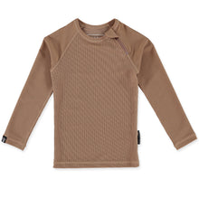 Load image into Gallery viewer, TROPICOOL SS24 - CHOCOLATE RIBBED Long Sleeve Swim Tee
