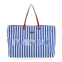 Load image into Gallery viewer, Family Bag Electric stripes blue/ light blue by Childhome
