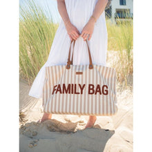 Load image into Gallery viewer, Family Bag Electric STRIPES - NUDE/TERRACOTTA by Childhome
