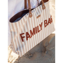 Load image into Gallery viewer, Family Bag Electric STRIPES - NUDE/TERRACOTTA by Childhome
