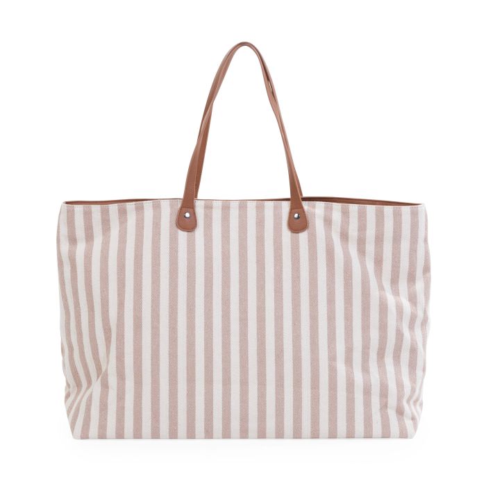 Family Bag Electric STRIPES - NUDE/TERRACOTTA by Childhome