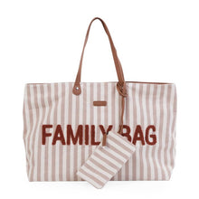 Load image into Gallery viewer, Family Bag Electric STRIPES - NUDE/TERRACOTTA by Childhome
