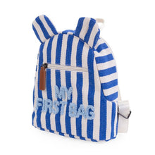 Load image into Gallery viewer, MY FIRST BAG CHILDREN&#39;S BACKPACK - STRIPES - ELECTRIC BLUE by Childhome
