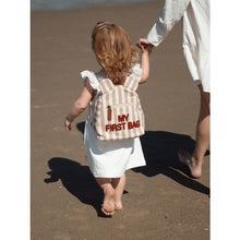 Load image into Gallery viewer, MY FIRST BAG CHILDREN&#39;S BACKPACK - STRIPES - NUDE/TERRACOTTA by Childhome
