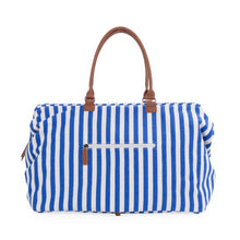 Load image into Gallery viewer, MOMMY BAG ® NURSERY BAG - STRIPES - ELECTRIC BLUE/LIGHT BLUE by Childhome
