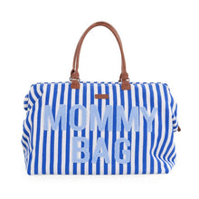 Load image into Gallery viewer, MOMMY BAG ® NURSERY BAG - STRIPES - ELECTRIC BLUE/LIGHT BLUE by Childhome
