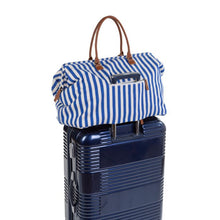 Load image into Gallery viewer, MOMMY BAG ® NURSERY BAG - STRIPES - ELECTRIC BLUE/LIGHT BLUE by Childhome
