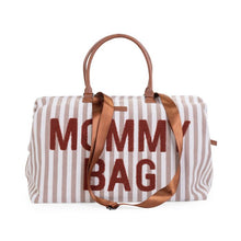 Load image into Gallery viewer, MOMMY BAG ® NURSERY BAG - STRIPES - NUDE/TERRACOTTA by Childhome
