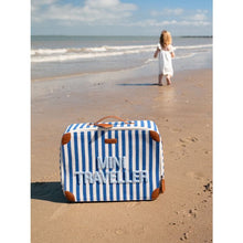 Load image into Gallery viewer, Mini Traveller Kids Suitcase Stripes Electric Blue/LightMini Traveller Kids Suitcase by Childhome
