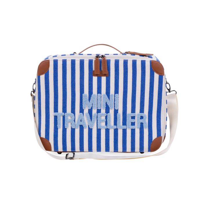 Mini Traveller Kids Suitcase Stripes Electric Blue/LightMini Traveller Kids Suitcase by Childhome