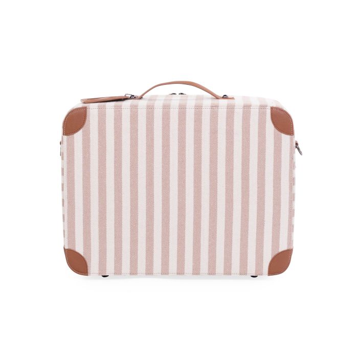 Mini Traveller Kids Suitcase Stripes NUDE/TERRACOTTA by Childhome