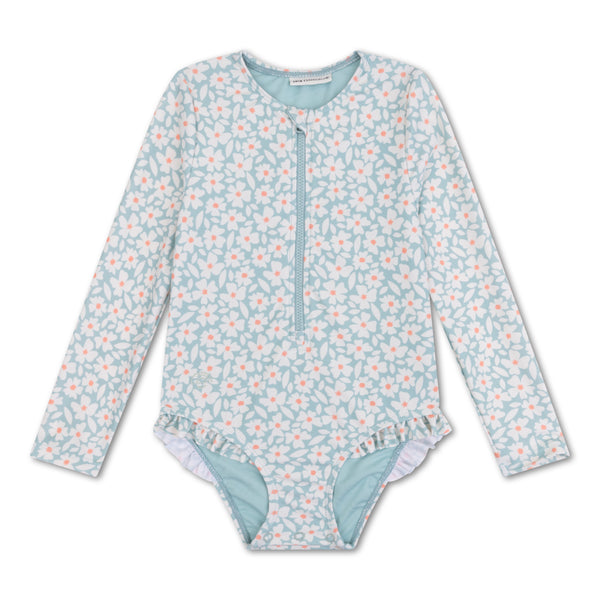 Florish Green - Swimsuit Girls Long Sleeves by Swim Essentials