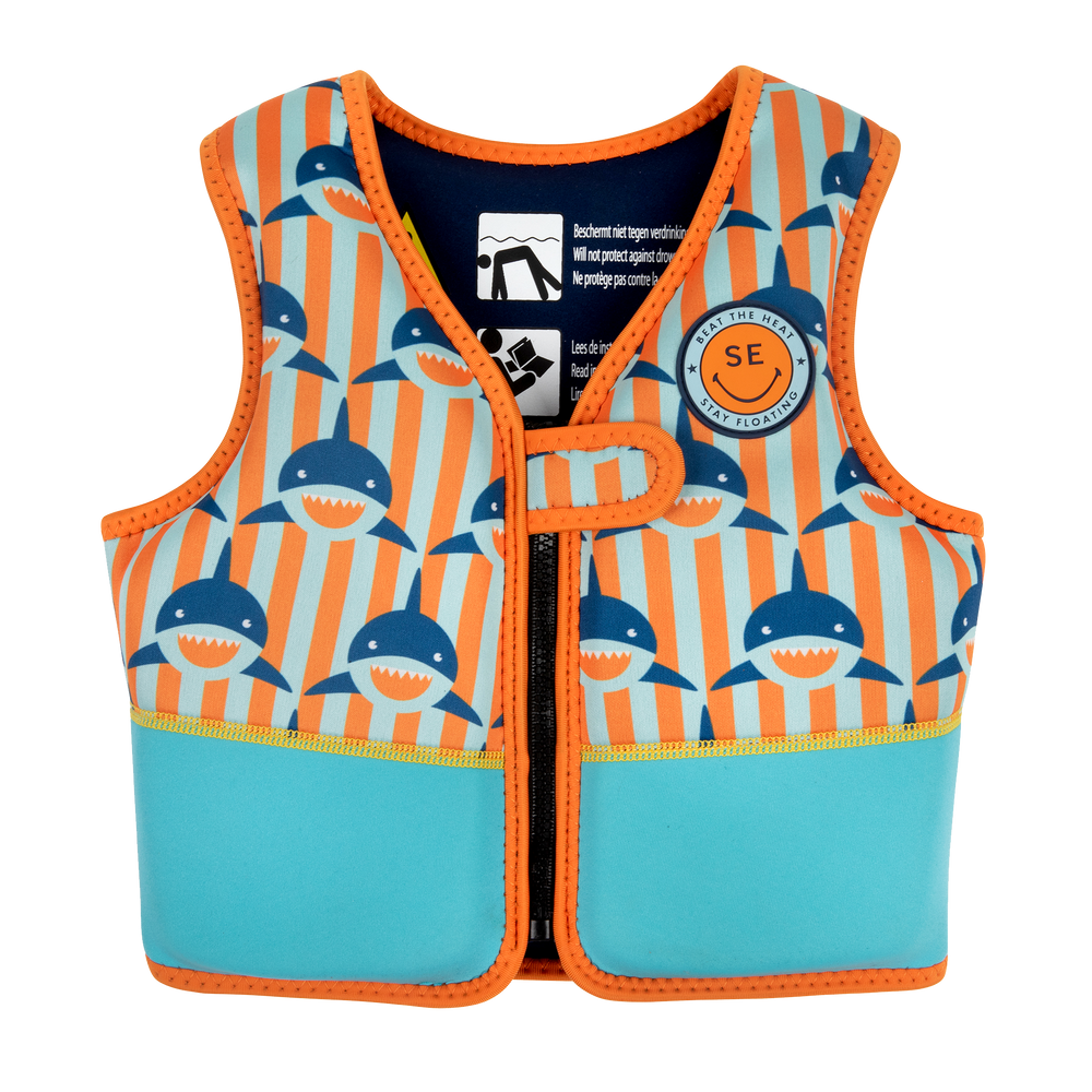 Shark orange - Swim Vest - Kids by Swim Essentials