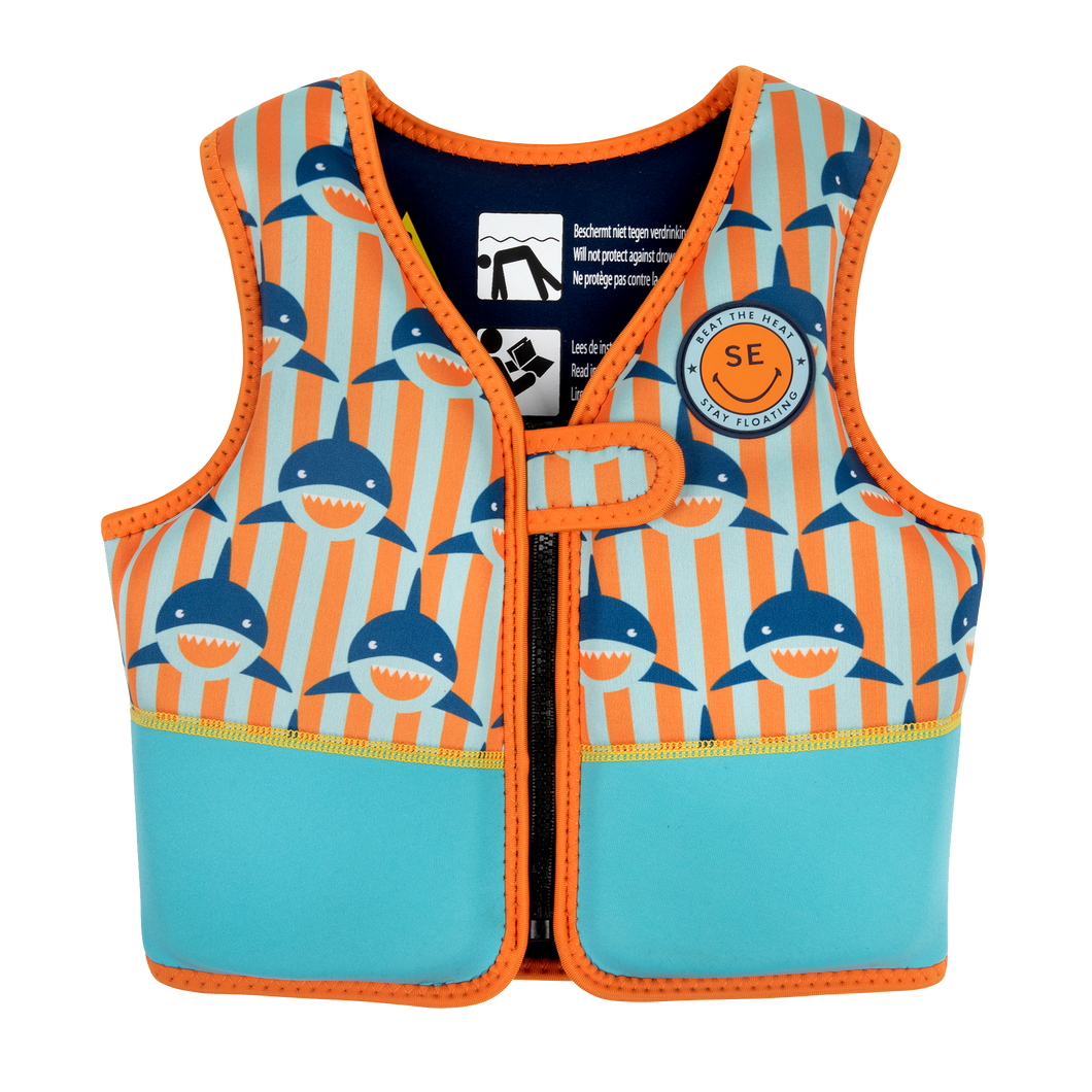 Shark orange Swimming Vest 3-6 years 18-30 kg by Swim essentials