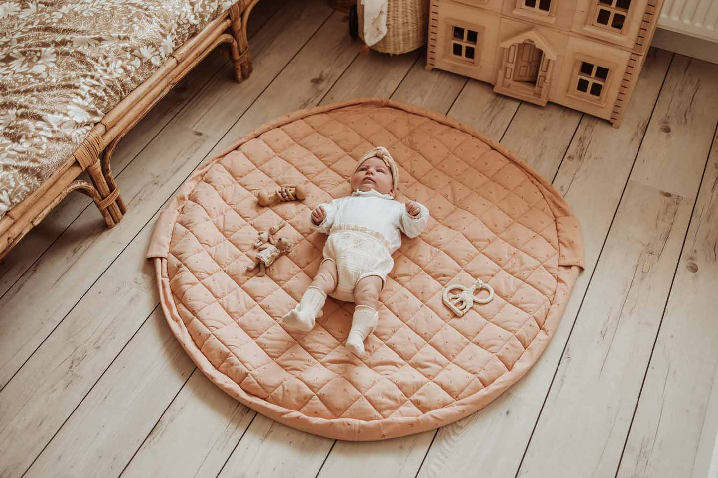 Organic Soft Baby Play Mat and Storage Bag – Fleuri by Play and Go