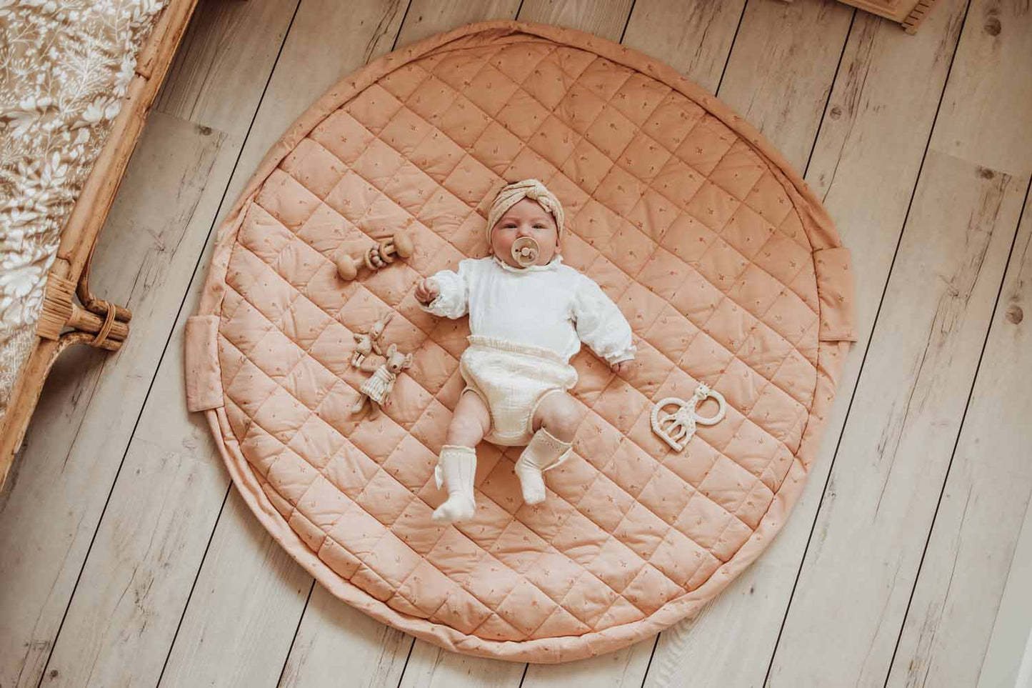 Organic Soft Baby Play Mat and Storage Bag – Fleuri by Play and Go