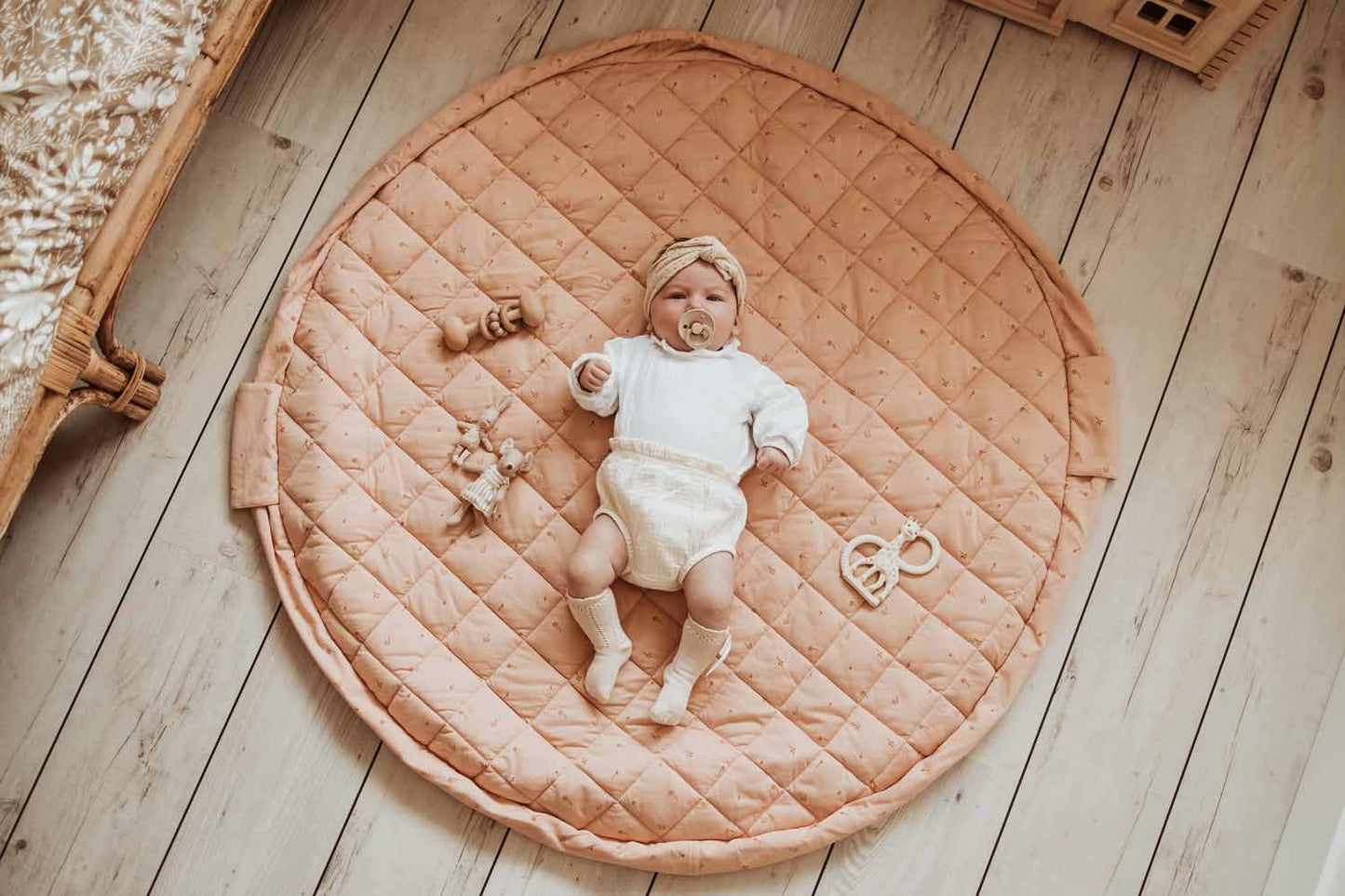 Organic Soft Baby Play Mat and Storage Bag – Fleuri by Play and Go